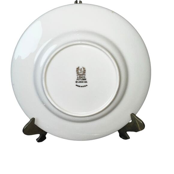 Lenox Autumn Collection bread plate set of 4 Blue and Gold fine Dinnerware - Picture 2 of 7